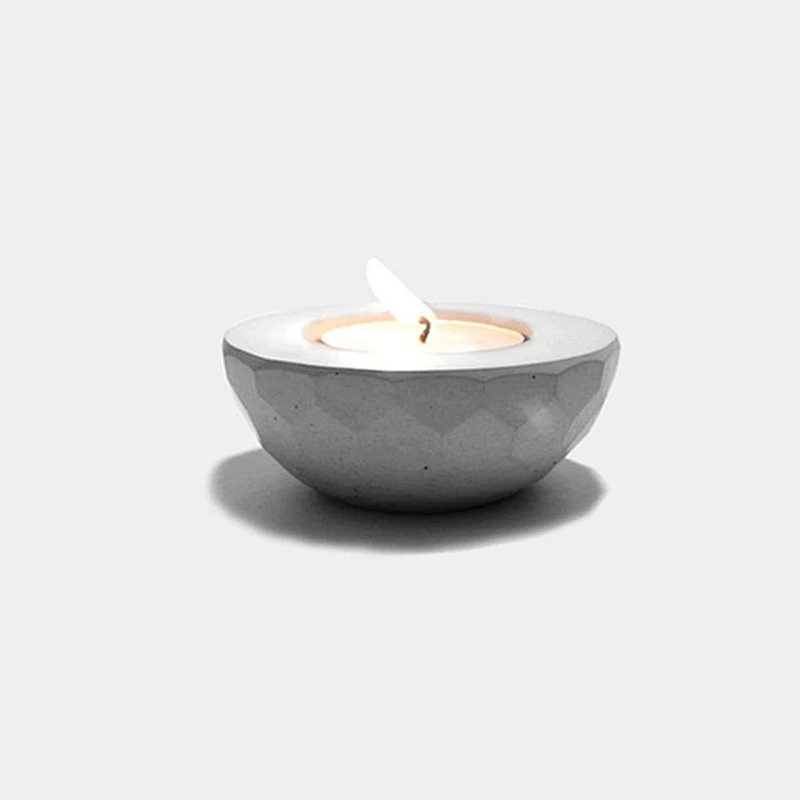 Cement home simple candle holder handmade decoration silicone mold
