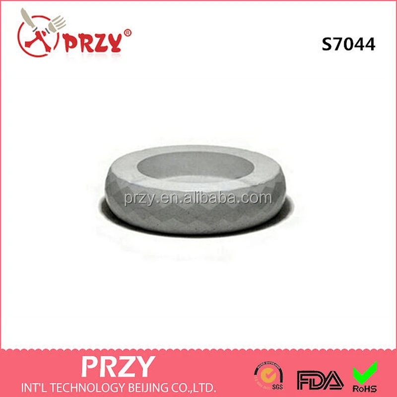S7044 Round Cement concrete ashtray shape silicone soap mold