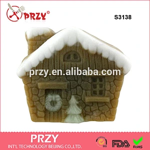 S3138 Christmas House Silicone Soap Mold soap for christmas