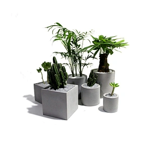 silicone planter mold concrete molds Square shapes three size geometric flower pots Cement planter 3d vase mould