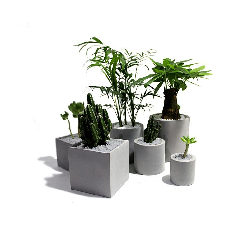 silicone planter mold concrete molds Square shapes three size geometric flower pots Cement planter 3d vase mould