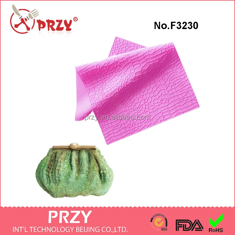 F3230 Fondant cake simulation Croco bag printing mold silicone mold cake decoration
