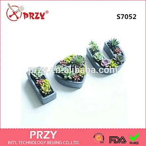 S7052 Succulent plants Flower pot molds silicone concrete Cement vase mould