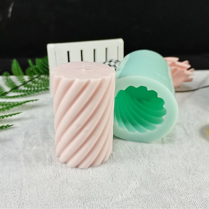 Cylindrical candle gypsum silicone mold christmas soap mould