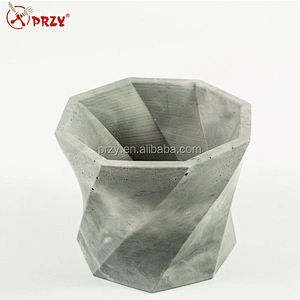 3D Twisted Octagon Vase Silicone Mold New Silicone Molds For Concrete silicone planter vase mold