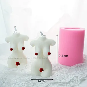 Factory price 3D Female Candle molds Silicone  Resin  Male body  Decorations handmade male body soap silica mold