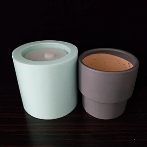 Round shape Concrete Cement Flower Pot DIY Creative Green Plant silicone mold