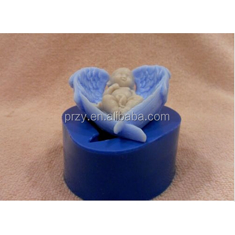 Baby sleeping on wings silicone mold silicone mold for soap Angel wings