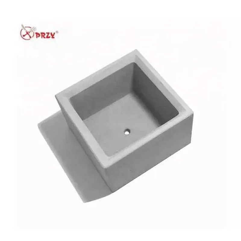 Indoor geometric square cement plant flowerpot silicone mold