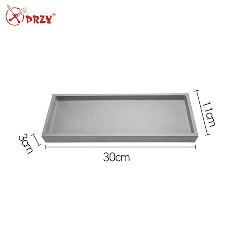 Rectangular large size cement tray silicone mold