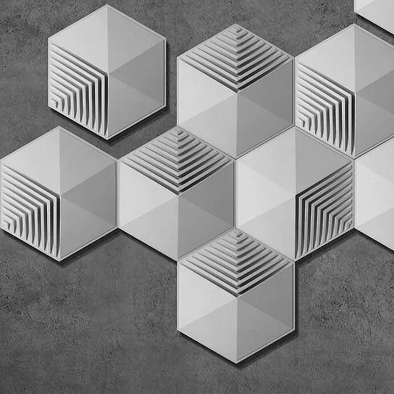 3d stereoscopic indoor decorative cement wall tiles concrete silicone mold