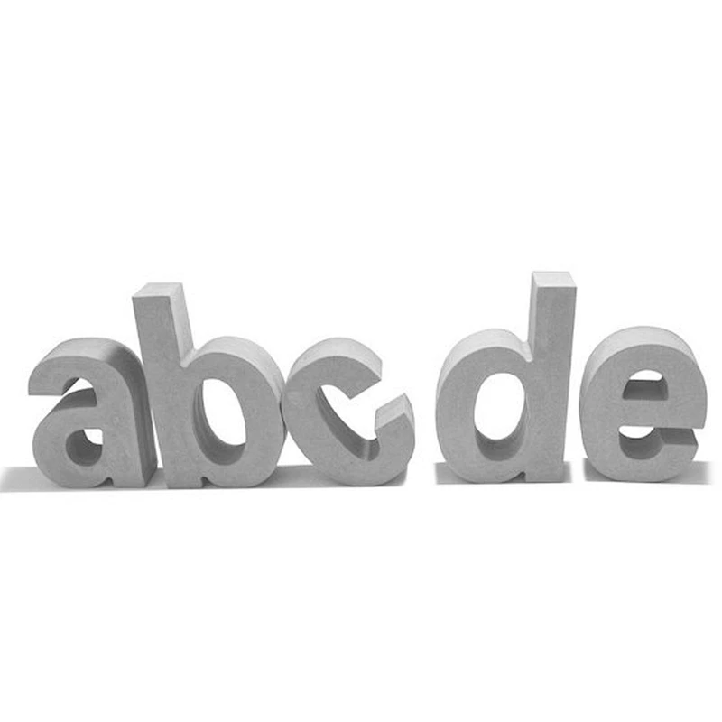 Concrete 26 lphabet cement word decoration wall stickers decoration home craft concrete silicone mold