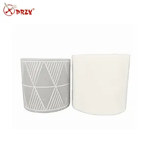 Cylinder patterned cement concrete flower pot silicone mold