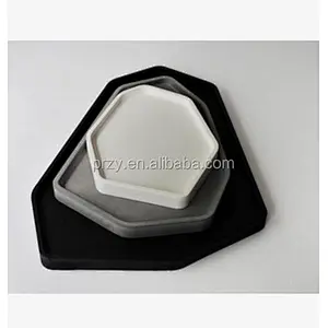 PRZY 2018 new concrete Irregular polygons disk molds concrete home Nordic decorative fruit tray silicone molds