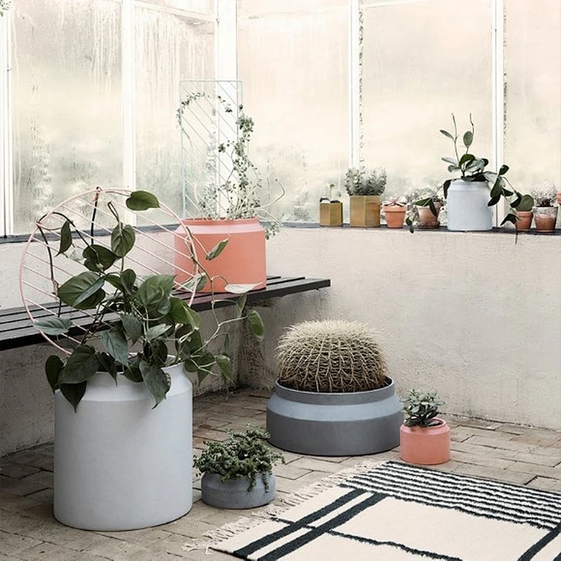 Factory Direct Support Mold Nordic Creative Cylinder Cement Flower Pot Concrete Silicone Mold