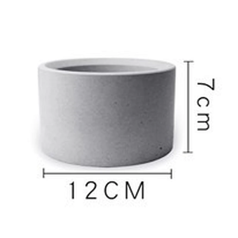 cylinder concrete flower multi plant cement pot silicone mold for  home accessories concrete making