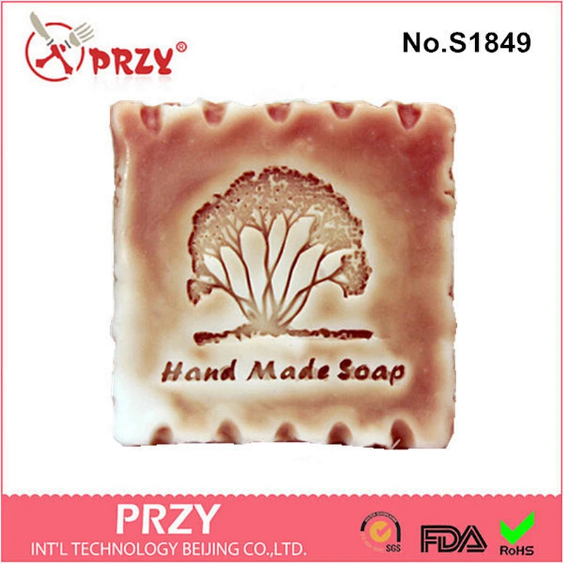 S1849 PRZY Wholesale tree stampted silicone soap molds