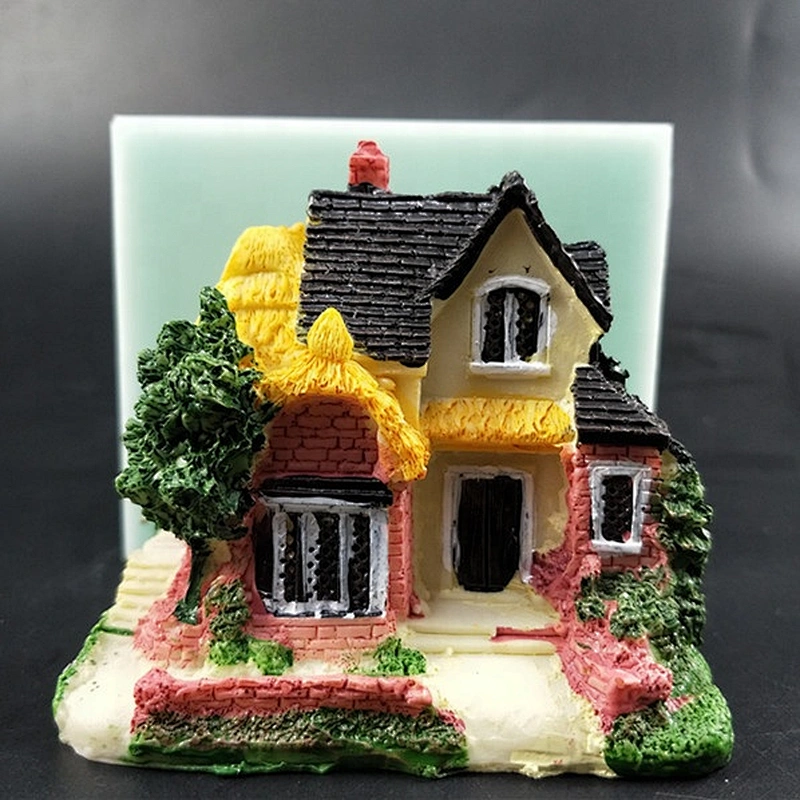 4 styles house modeling series silicone mold