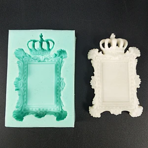 Crown mirror frame shape making resin decoration silicone mold