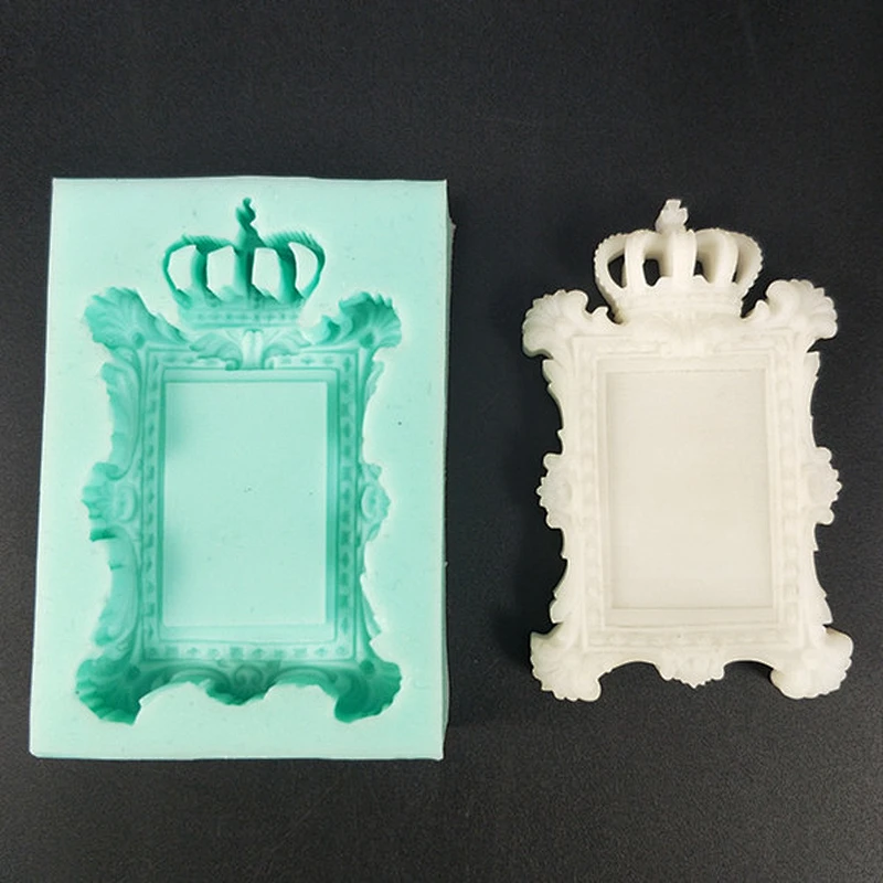 Crown mirror frame shape making resin decoration silicone mold