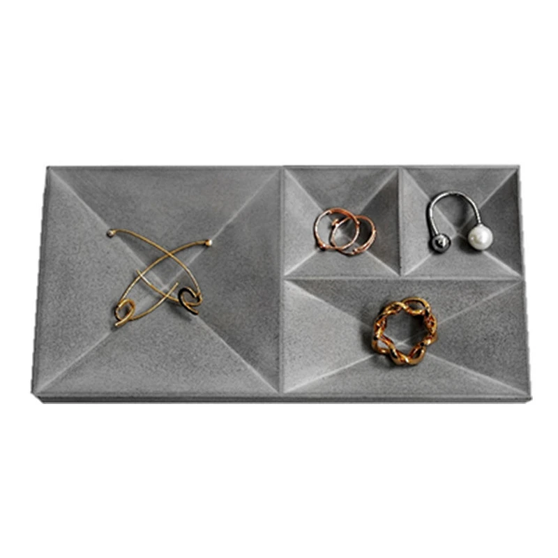 Cement inverted cone Mold  Silicone decorative tray mould concrete jewelry display molds