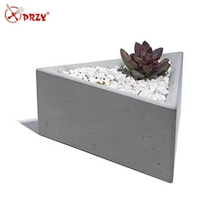 Concrete cement flower pot triangle potted office home silicone mold