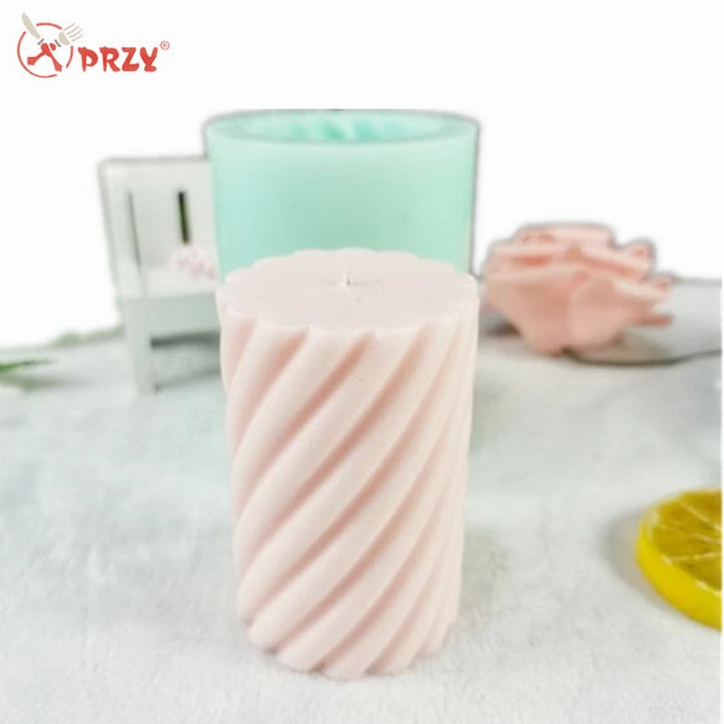 Cylindrical candle gypsum silicone mold christmas soap mould