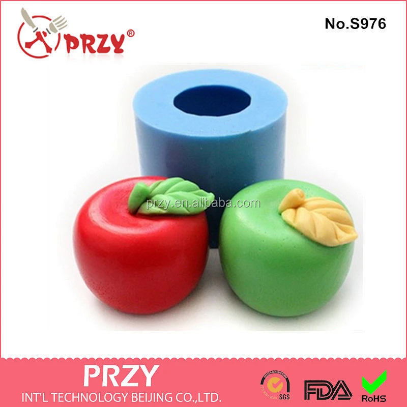 3d apple shaped soap molds / fruit shaped soap molds