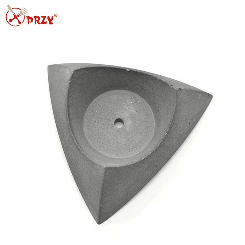 Silicone mould for triangle plant cement flowerpot