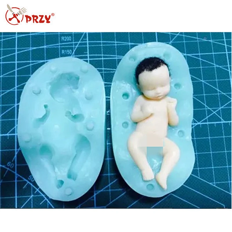 3d baby silicone fondant mold for cake making