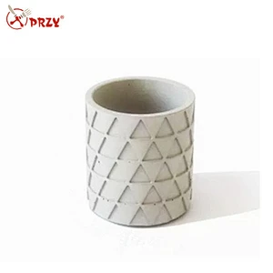 Cylindrical shape cement pen holder office decoration silicone mold