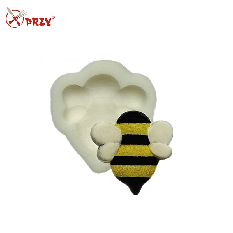 Yellow Bee Shape Silicone Mould For Fondant Sugar & Polymer Clay Crafts