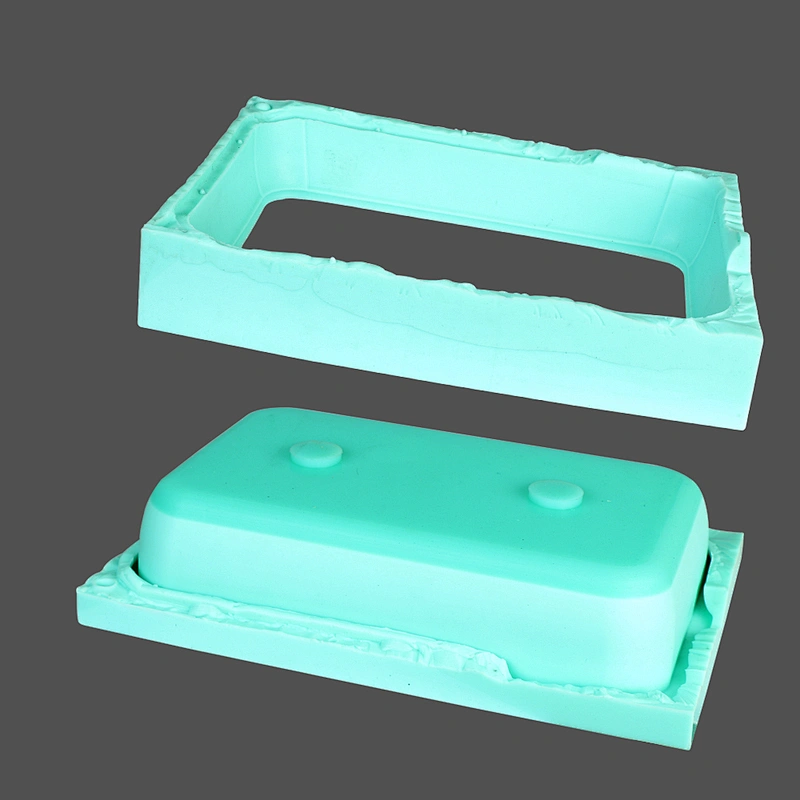 PRZY home decoration big rectangle resin flower pot silicone mold for planter