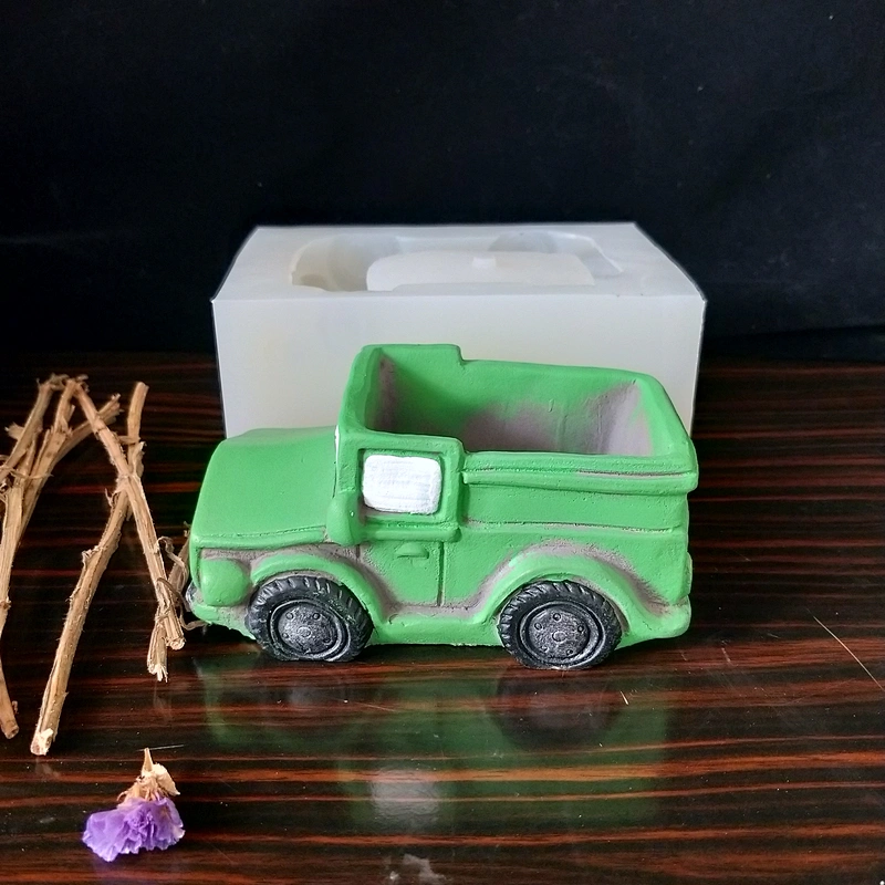 Plant potted desktop decoration decoration car flower pot silicone mold