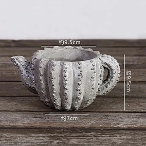 Teapot shape Modern decoration planter flower pot silicone mold