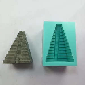 Creative desktop decoration of silicone mold for trapezoidal cement tower