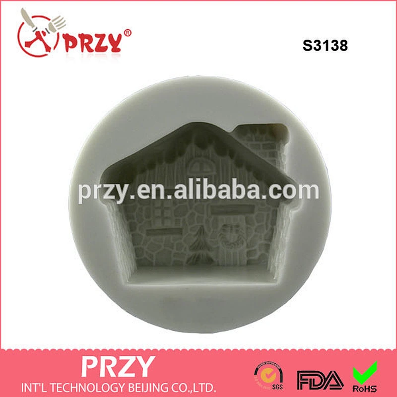 S3138 Christmas House Silicone Soap Mold soap for christmas