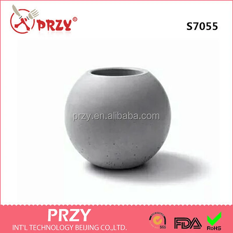 S7055 Round shape silicone flower pot mould Clay mould concrete cement planter mold