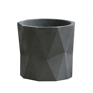 HP0132 Flower Concrete Pot Diamond Cut Geometric Shaped Planter Silicone Mold with Water Hole Vase Making Home Garden Decoration