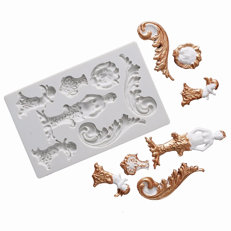 PRZY fondant silicone mold cake decoration mold sugar craft tools DIY handmade vintage art decor molds