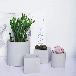 silicone planter mold concrete molds Square shapes three size geometric flower pots Cement planter 3d vase mould