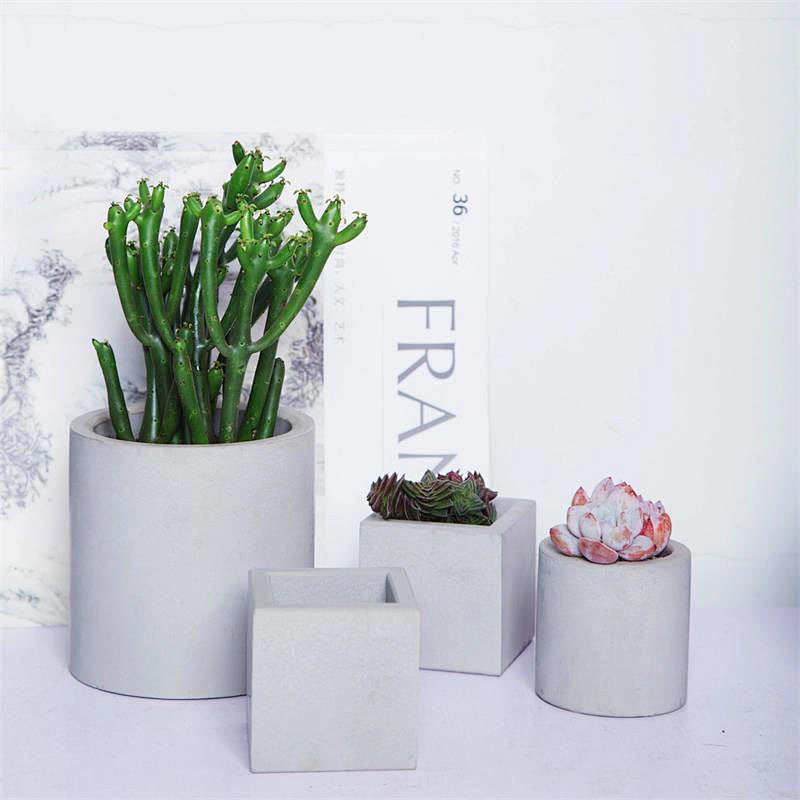 silicone planter mold concrete molds Square shapes three size geometric flower pots Cement planter 3d vase mould