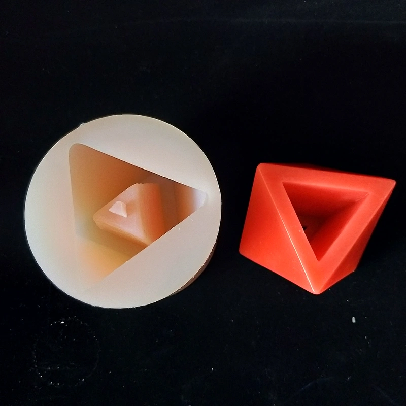 Polygonal three-dimensional cement flower pot silicone mold
