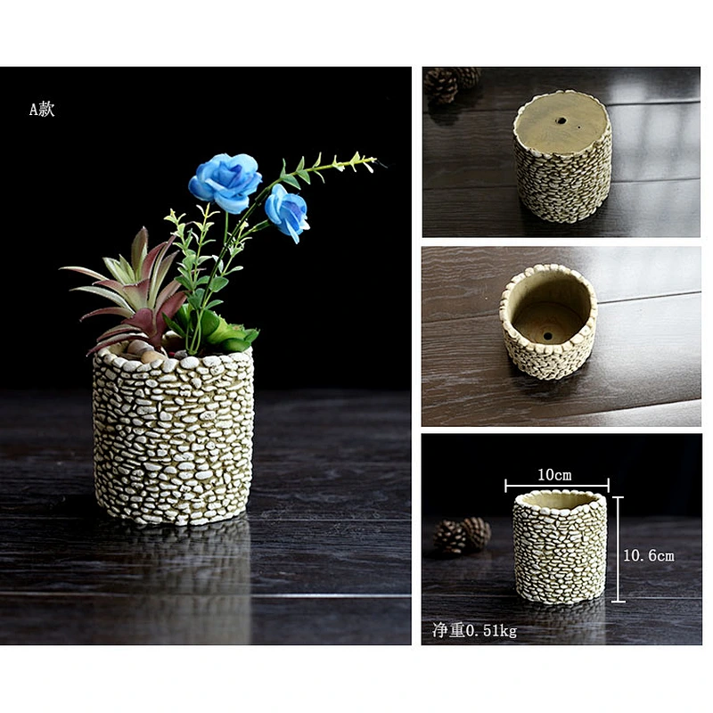 Silicone molds for cement stone multi-meat flower pots planter mould desktop pots concrete molds cement home crafts decor
