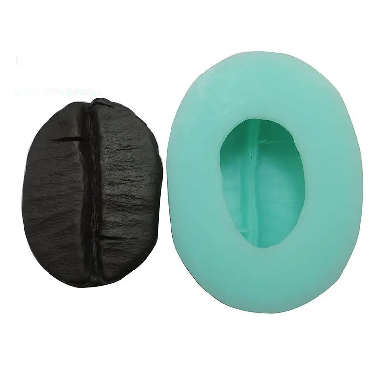 Accept Customized 3D Handmade Realistic Coffee Beans Shaped Candle Silicone Mold For Gift Cake decorating molds