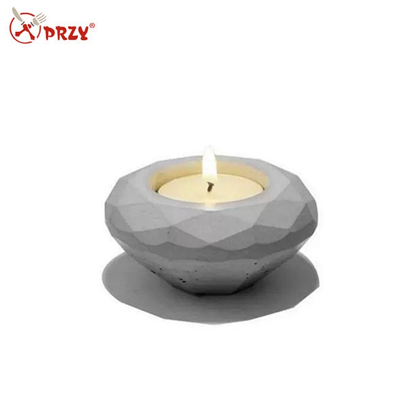 Personalized custom decoration ornaments desktop cement candle holder silicone mold