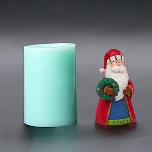 TS0001 Christmas mold Jungle Santa Claus wear red clothes shape silicone baby doll mold