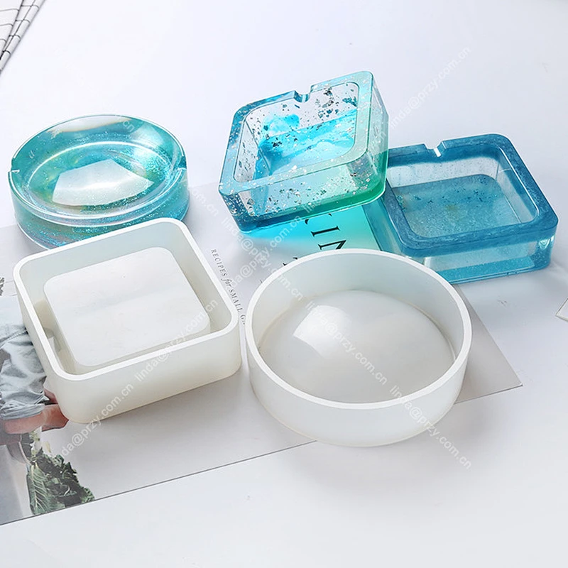 Crystal ashtray Epoxy mold manual diy Ashtray silicone molds concrete decorations mould