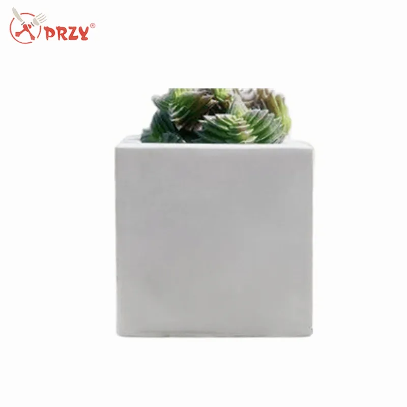 Three sizes of square cement flower pot silicone mold