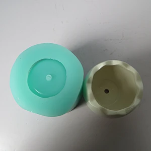 HP0034 cute mini eggshell shape pot concrete flower planter pot silicone mold